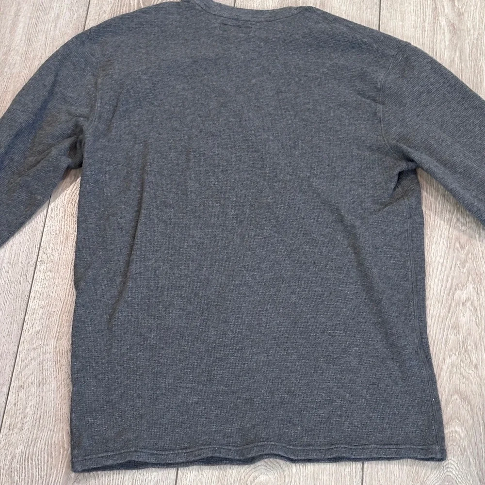 Polo Ralph Lauren Thermal Shirt Mens XL Gray Waffle Knit Long Sleeve Pony Logo